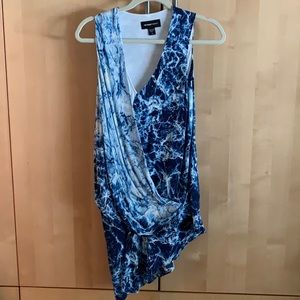 Blue and White Tye Dye top